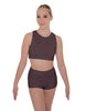 Solid Lycra Sleeveless Crop Top