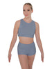 Solid Lycra Sleeveless Crop Top