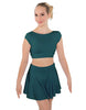 Solid Lycra Bow Back Crop Top