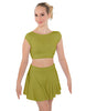 Solid Lycra Bow Back Crop Top