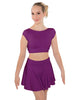 Solid Lycra Bow Back Crop Top