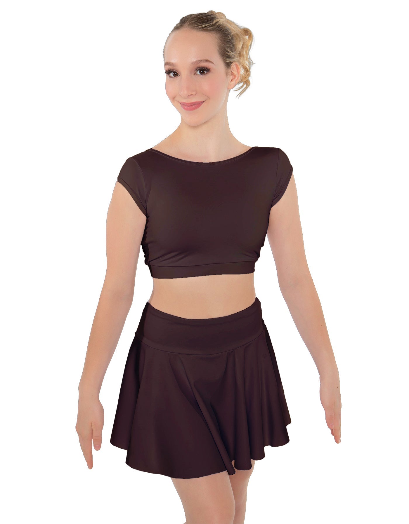 Solid Lycra Bow Back Crop Top