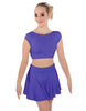 Solid Lycra Bow Back Crop Top
