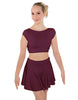 Solid Lycra Bow Back Crop Top