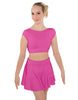 Solid Lycra Bow Back Crop Top