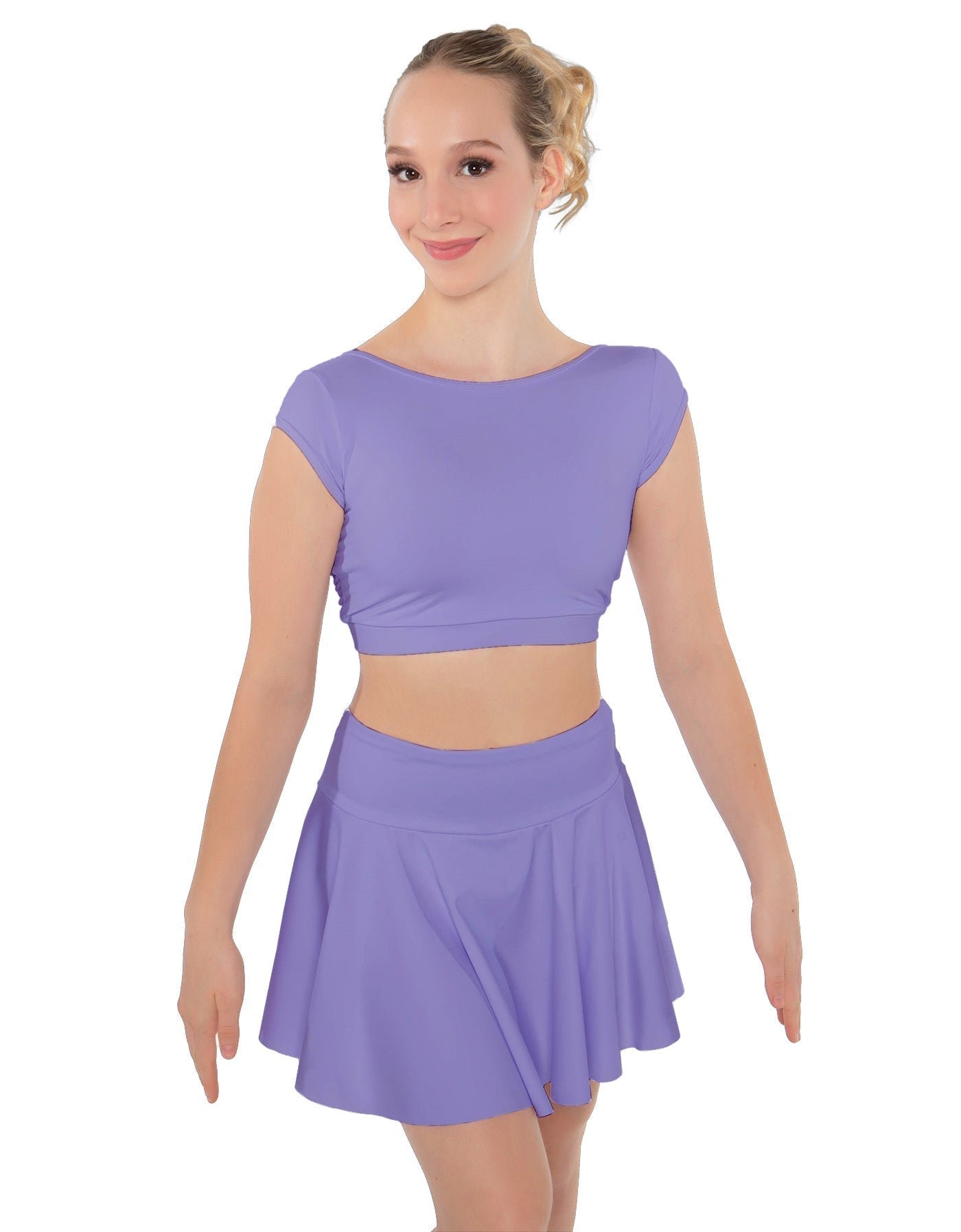 Solid Lycra Bow Back Crop Top