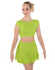 Solid Lycra Bow Back Crop Top