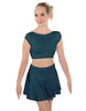 Solid Lycra Bow Back Crop Top