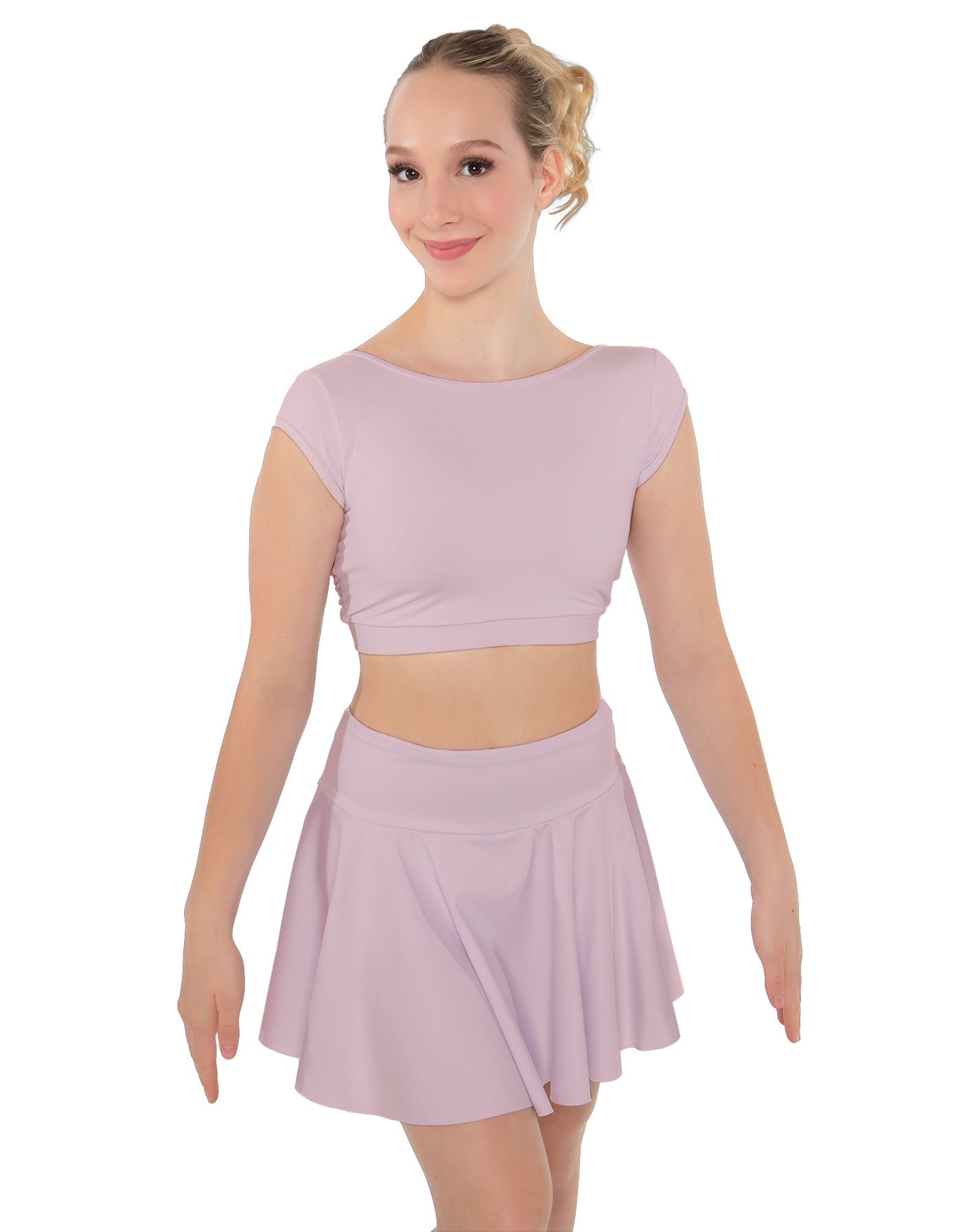 Solid Lycra Bow Back Crop Top