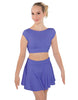 Solid Lycra Bow Back Crop Top