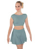 Solid Lycra Bow Back Crop Top