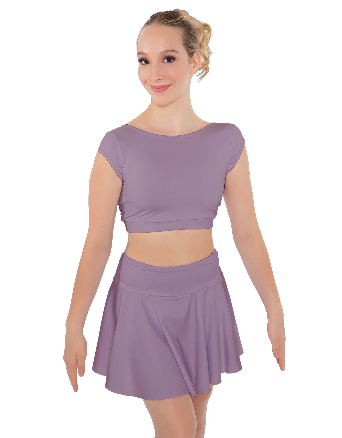 Solid Lycra Bow Back Crop Top