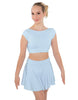 Solid Lycra Bow Back Crop Top