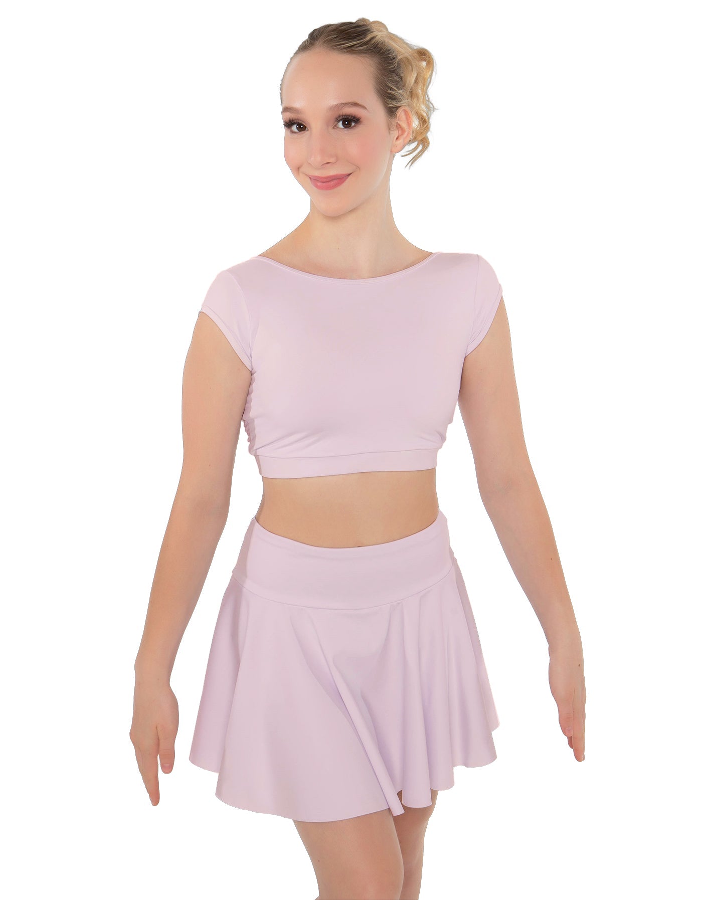 Solid Lycra Bow Back Crop Top