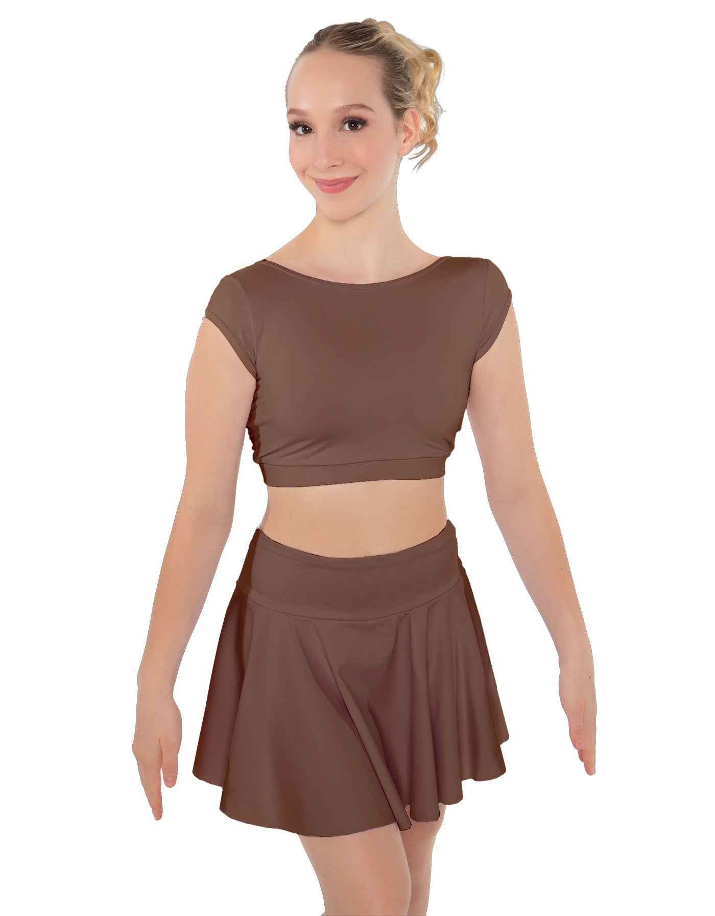 Solid Lycra Bow Back Crop Top