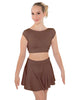 Solid Lycra Bow Back Crop Top
