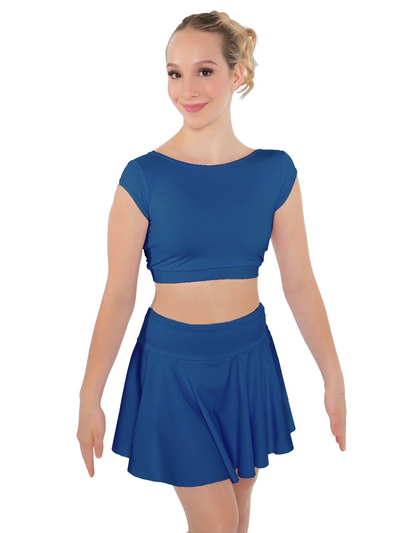 Solid Lycra Bow Back Crop Top