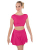 Solid Lycra Bow Back Crop Top