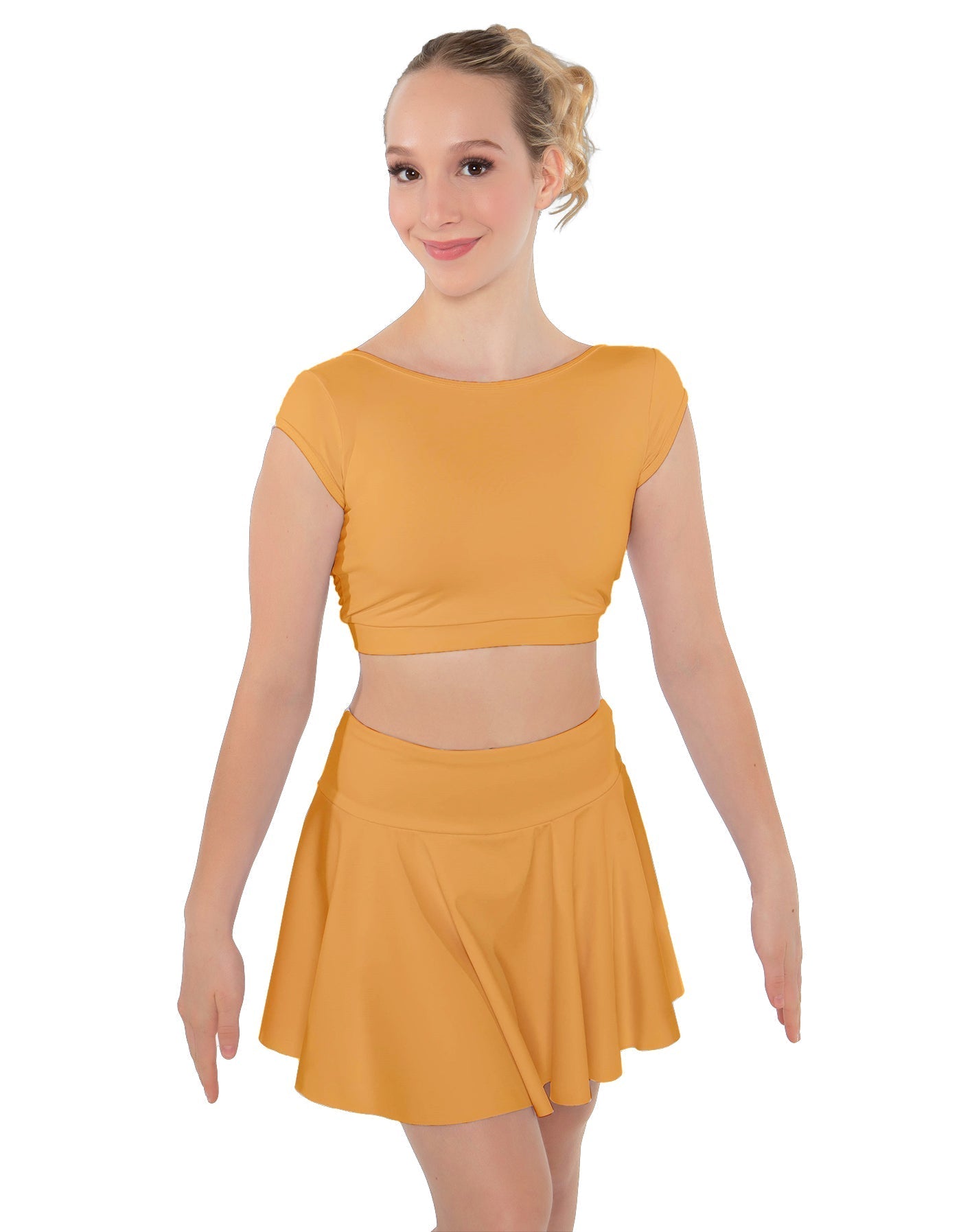 Solid Lycra Bow Back Crop Top
