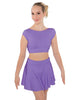 Solid Lycra Bow Back Crop Top