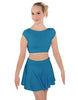 Solid Lycra Bow Back Crop Top
