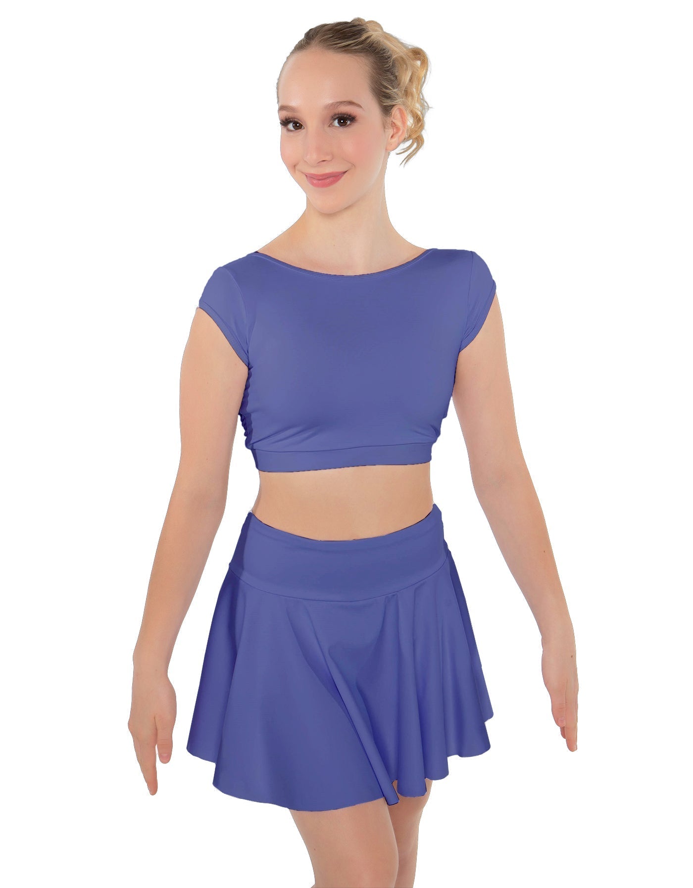 Solid Lycra Bow Back Crop Top