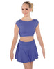 Solid Lycra Bow Back Crop Top