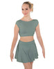 Solid Lycra Bow Back Crop Top