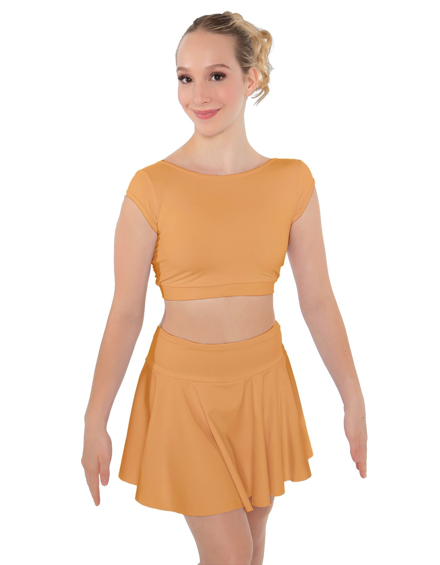 Solid Lycra Bow Back Crop Top