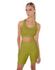 Solid Lycra Scoop Neck Spaghetti Strap Crop