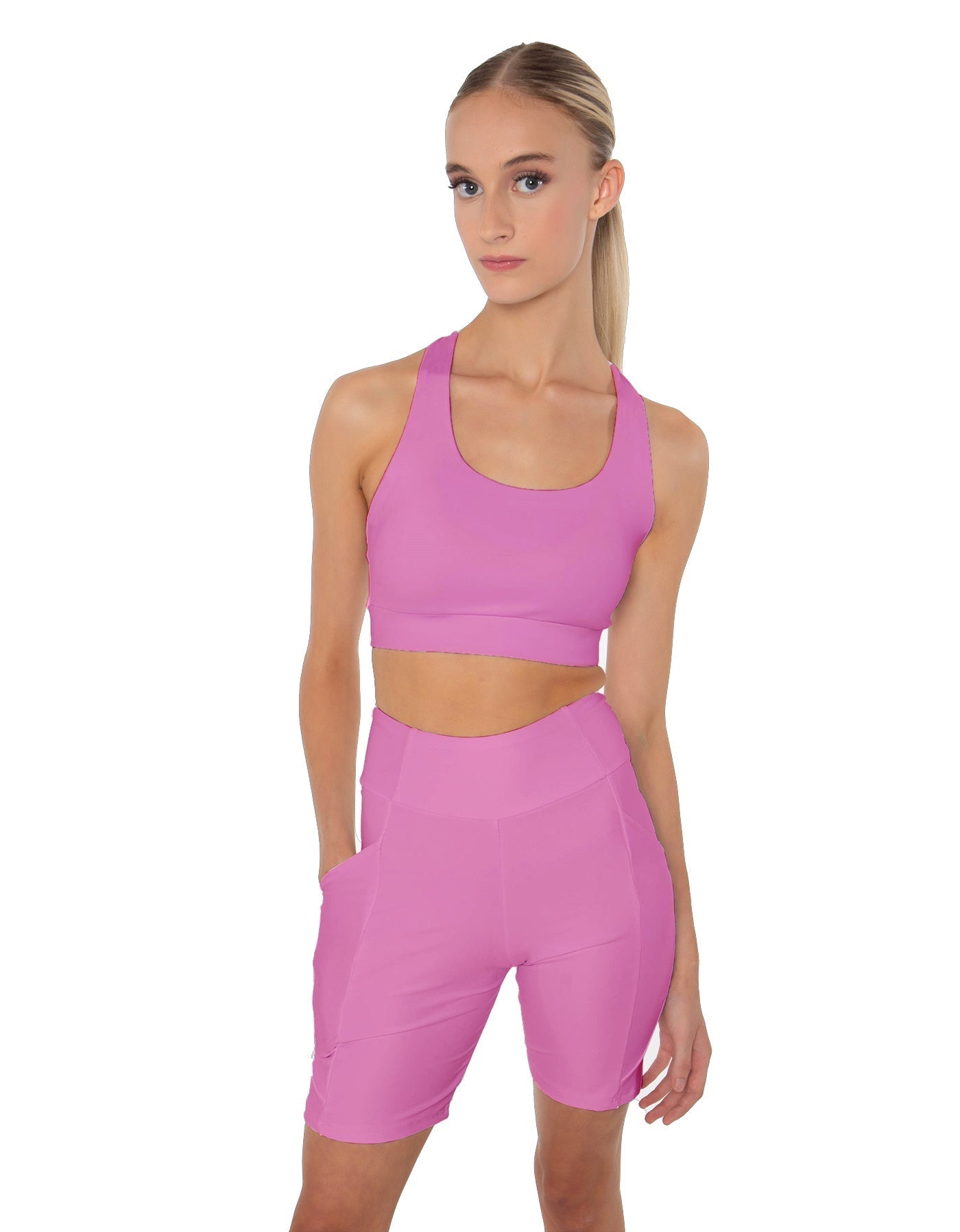 Solid Lycra Scoop Neck Spaghetti Strap Crop