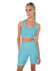 Solid Lycra Scoop Neck Spaghetti Strap Crop