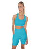Solid Lycra Scoop Neck Spaghetti Strap Crop