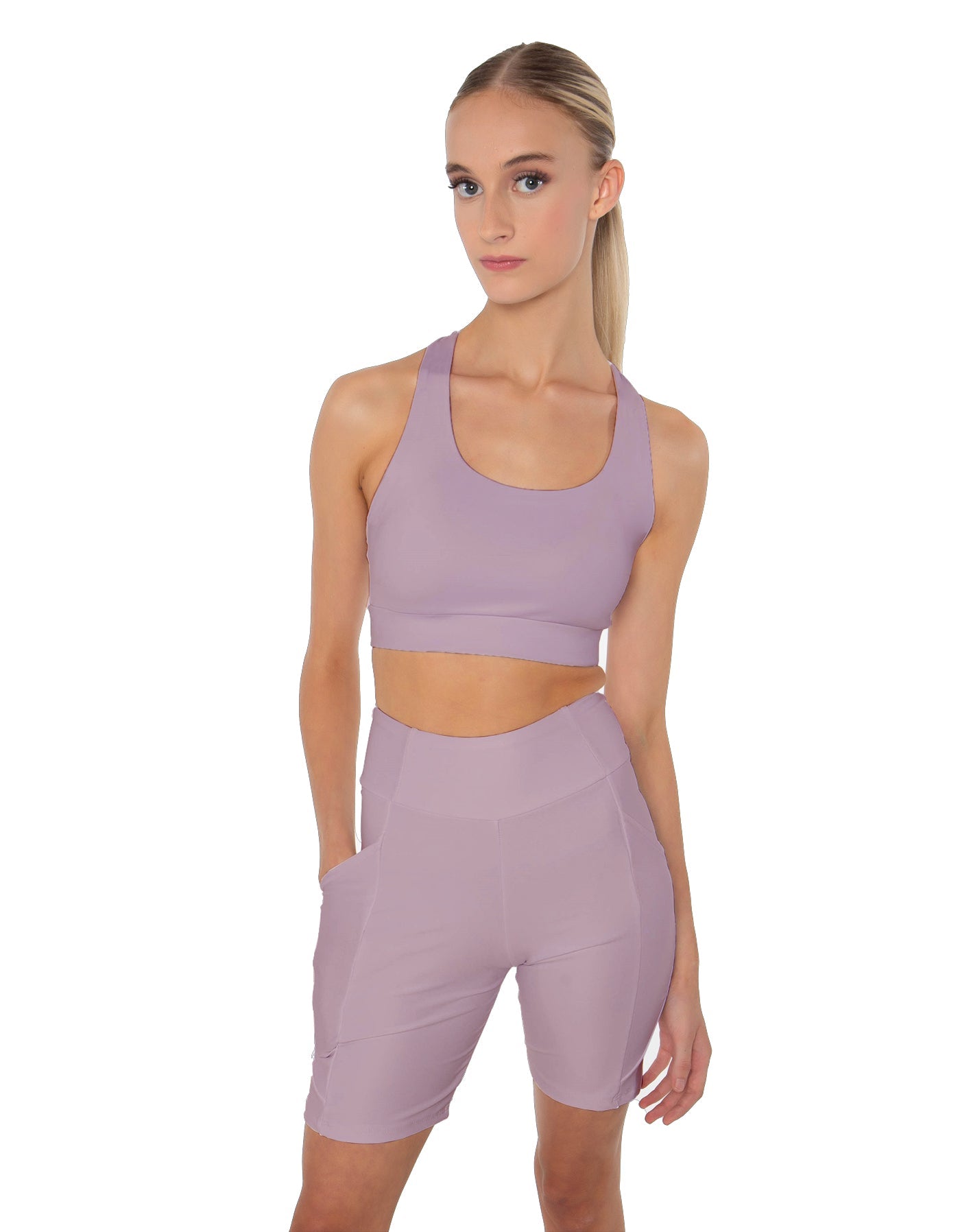 Solid Lycra Scoop Neck Spaghetti Strap Crop