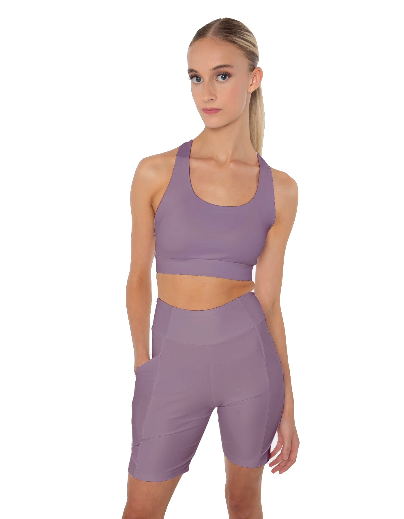 Solid Lycra Scoop Neck Spaghetti Strap Crop