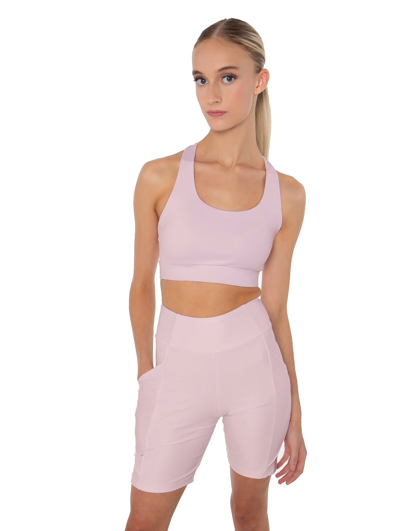 Solid Lycra Scoop Neck Spaghetti Strap Crop