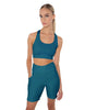 Solid Lycra Scoop Neck Spaghetti Strap Crop