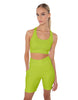 Solid Lycra Scoop Neck Spaghetti Strap Crop