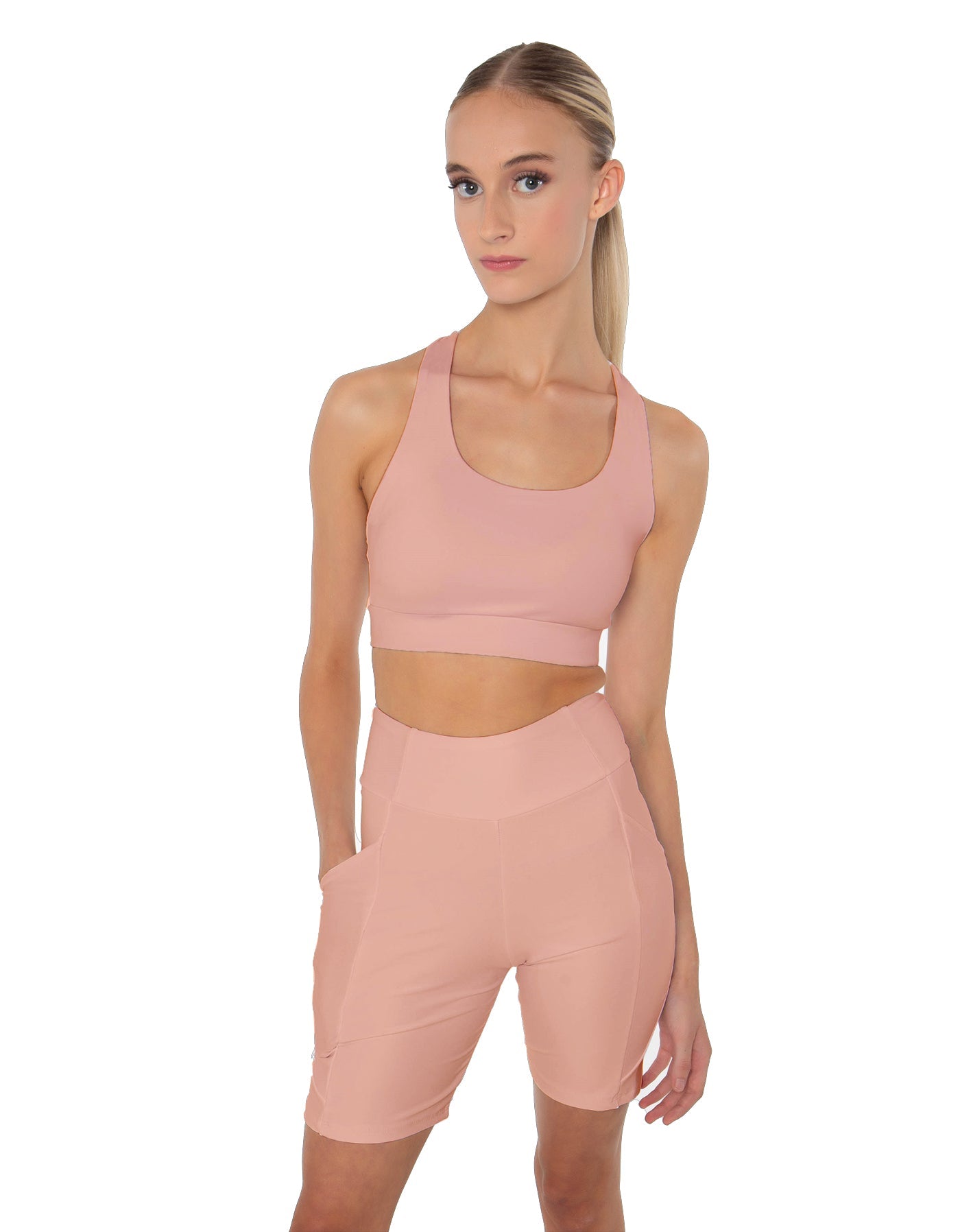 Solid Lycra Scoop Neck Spaghetti Strap Crop