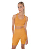 Solid Lycra Scoop Neck Spaghetti Strap Crop