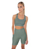 Solid Lycra Scoop Neck Spaghetti Strap Crop