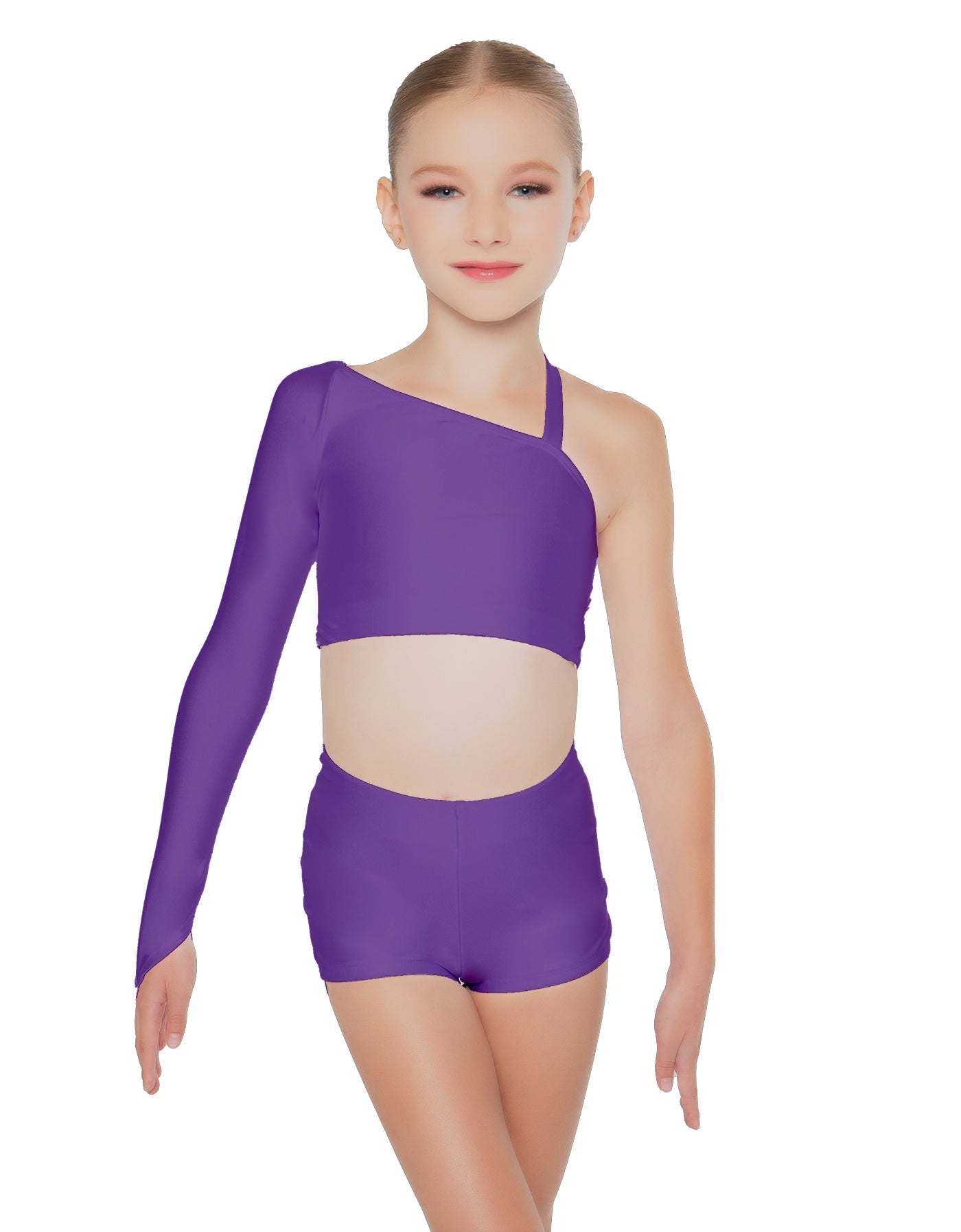 Solid Lycra Sparks Fly Crop Top