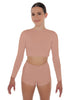 Solid Lycra LS Crop Top Triangle Back