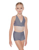 Solid Lycra V Bra with Ruffles