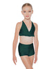 Solid Lycra V Bra with Ruffles