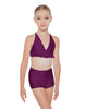 Solid Lycra V Bra with Ruffles