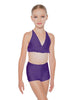 Solid Lycra V Bra with Ruffles