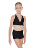 Solid Lycra V Bra with Ruffles