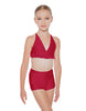 Solid Lycra V Bra with Ruffles