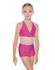 Solid Lycra V Bra with Ruffles